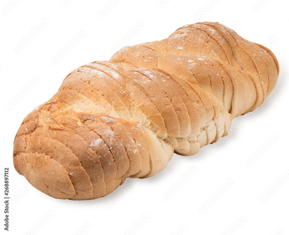 Sliced white bread. Isolated on white background Sliced white bread. Isolated on white background
