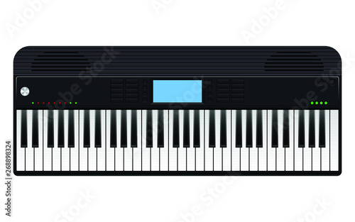 Electronic piano vector design illustration isolated on white background