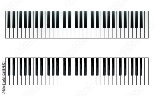 Piano keyboard vector design illustration isolated on white background