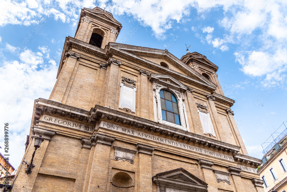 Fototapeta premium Church of Saint Athanasius, Italian: Sant Atanasio dei Greci, Rome, Italy.