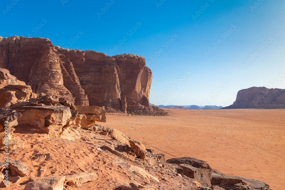Wadi Rum Red Desert, Jordan, Middle East. Wadi Rum Red Desert, Jordan, Middle East.