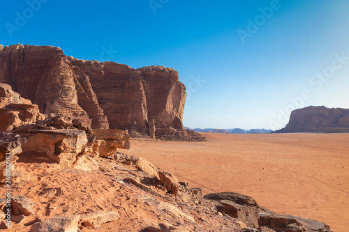 Wadi Rum Red Desert, Jordan, Middle East.