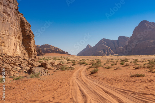 Wadi Rum Red Desert, Jordan, Middle East.