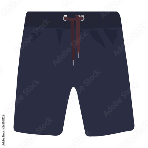 Men shorts vector icon on a white background. Summer pants illustration isolated on white. Male clothes realistic style design, designed for web and app. Eps 10.