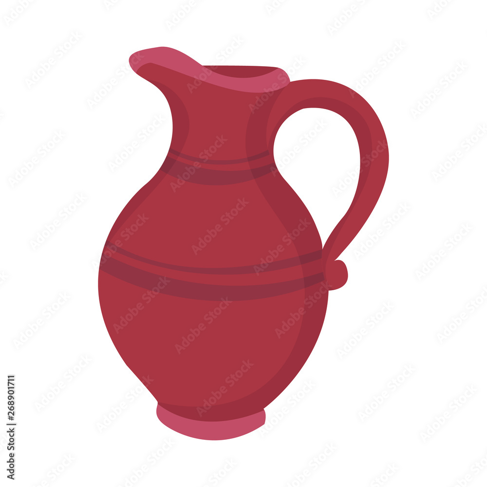 Vector illustration of jug and clay symbol. Set of jug and alcohol vector icon for stock.