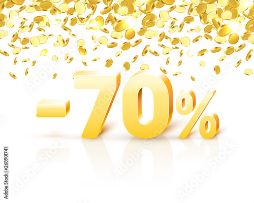 Big Discount, action with share discount percentage 70.