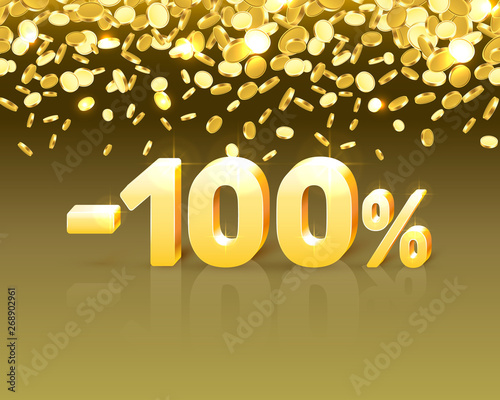 Big Discount, action with share discount percentage 100.
