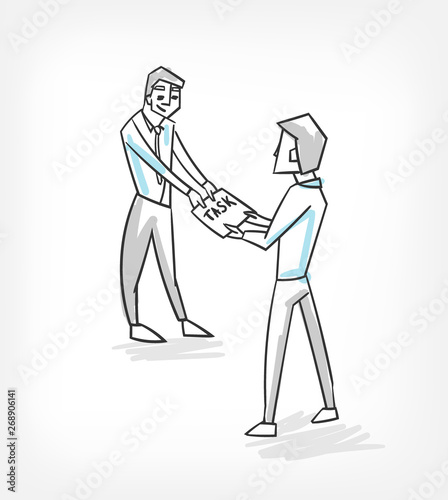 management delegation outsourcing vector illustration