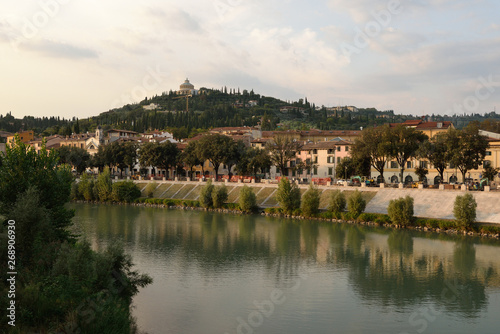 VERONA, ITALY - september 2016: Verona. Veneto region. City of Verona with river at sunny day. Italy