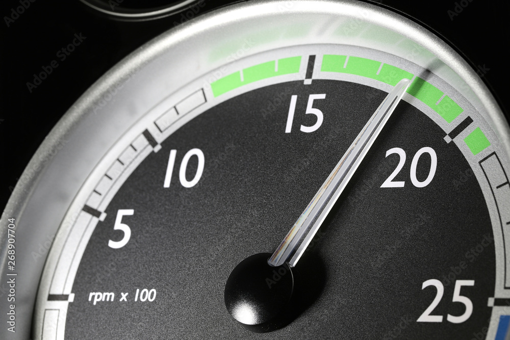 tachometer of a truck at economic mode of operation tachometer of a truck at economic mode of operation