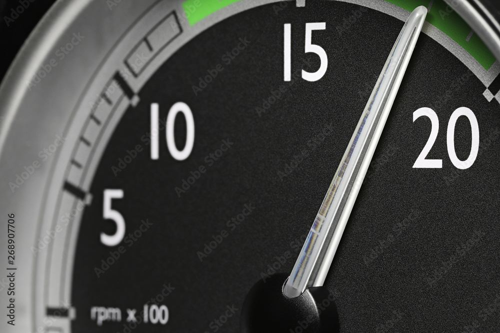 tachometer of a truck at economic mode of operation tachometer of a truck at economic mode of operation