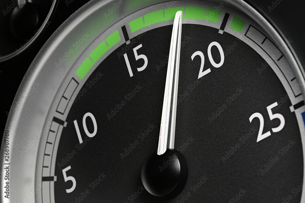tachometer of a truck at economic mode of operation tachometer of a truck at economic mode of operation