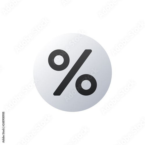 flat percent Icon in circle...