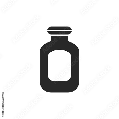 Medicine bottle vector icon