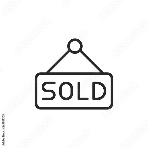 Sold vector icon