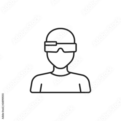 Smart glasses vector icon