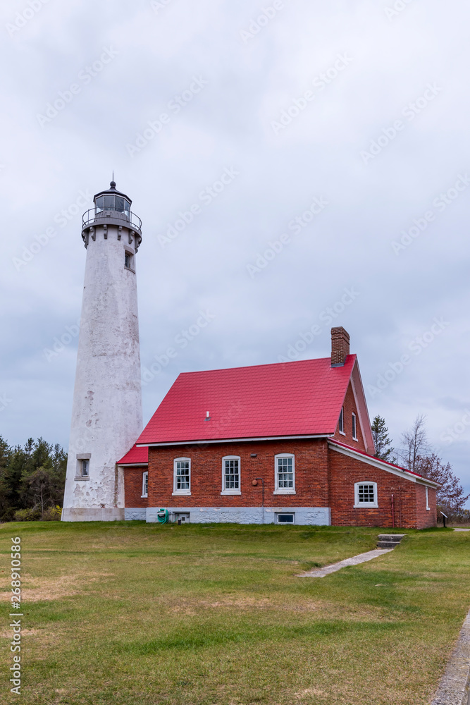 Tawas Point lighthouse on Lake Huron in Michigan, USA.