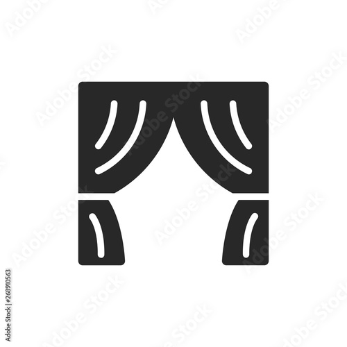 Curtains vector icon