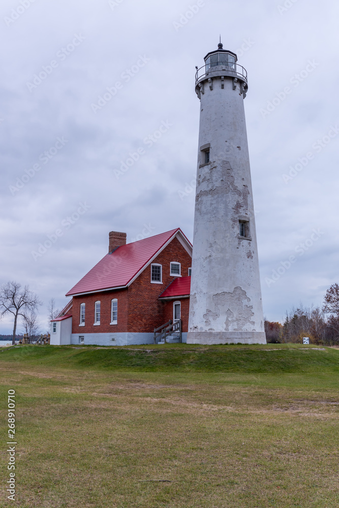 Tawas Point lighthouse on Lake Huron in Michigan, USA.