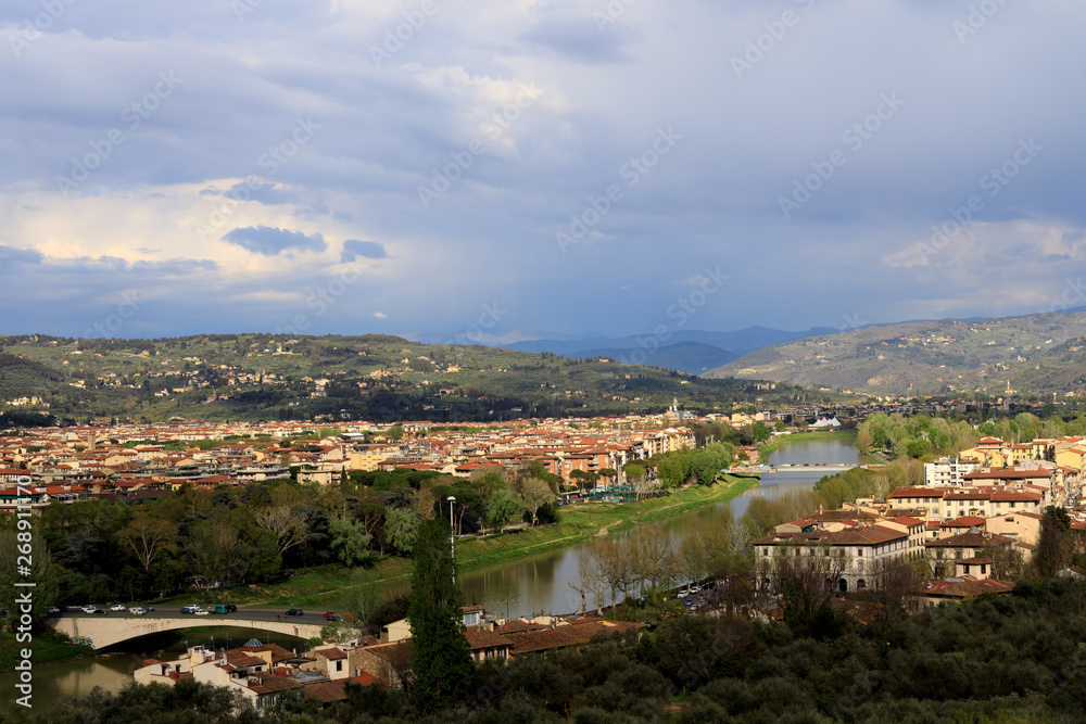 Panoramic view of Florence, Italy.