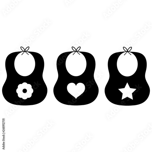 Baby bib icon , logo isolated on white background