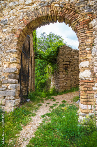 Fototapeta Naklejka Na Ścianę i Meble -  Rocchettine, Torri in Sabina (Italy) - The ruins of a medieval village in the heart of the Sabina, Lazio region, with destroyed castle
