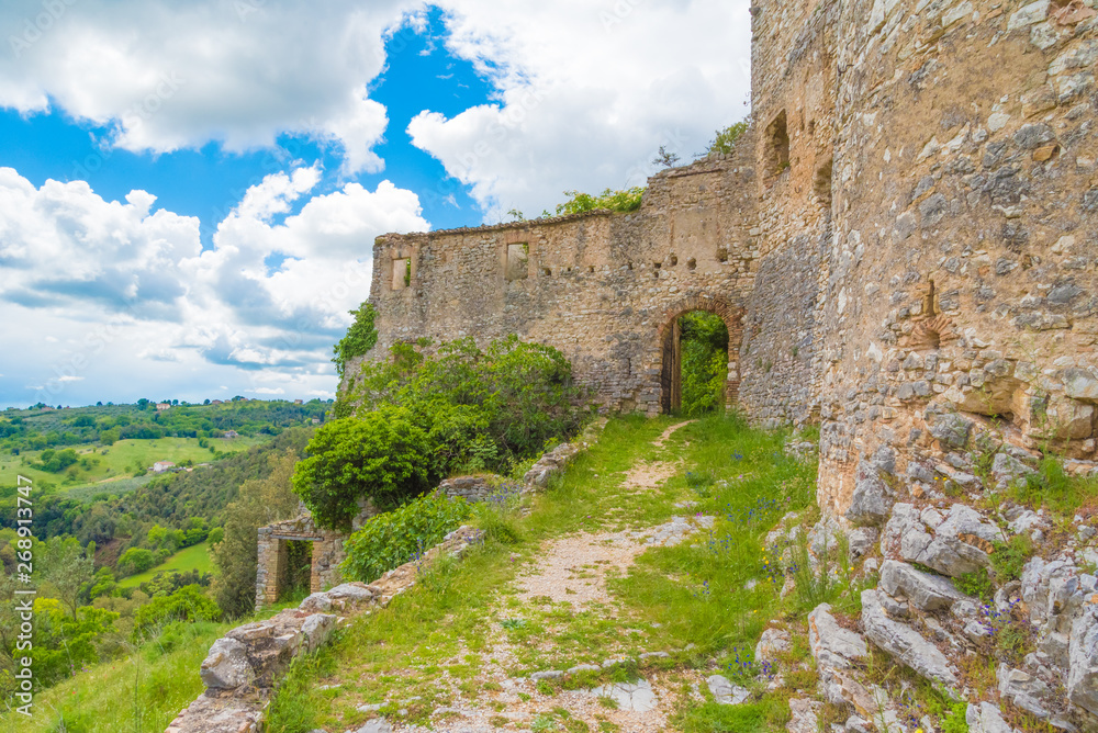 Rocchettine, Torri in Sabina (Italy) - The ruins of a medieval village in the heart of the Sabina, Lazio region, with destroyed castle