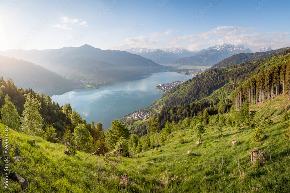 Mountain landscape with lake in Salzburg, Austria