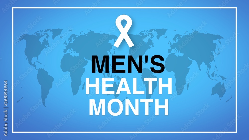 Men's Health Month poster and banner campaign - design illustration.