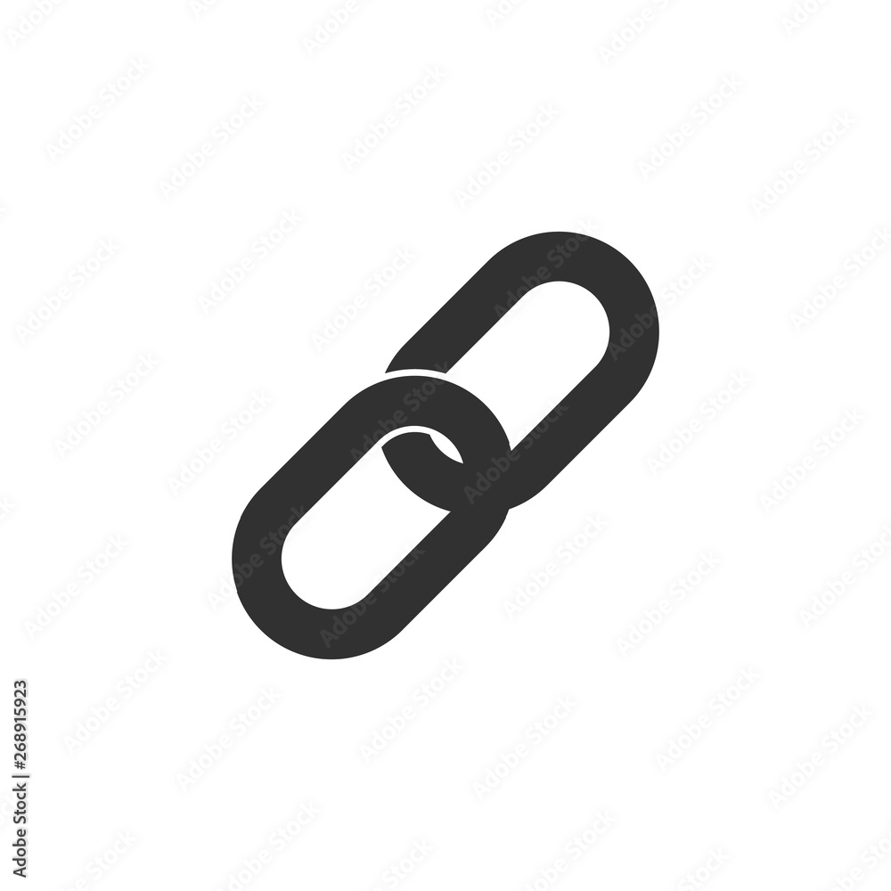 Link icon. Hyperlink chain symbol. Vector illustration on white background. Link icon. Hyperlink chain symbol. Vector illustration on white background.