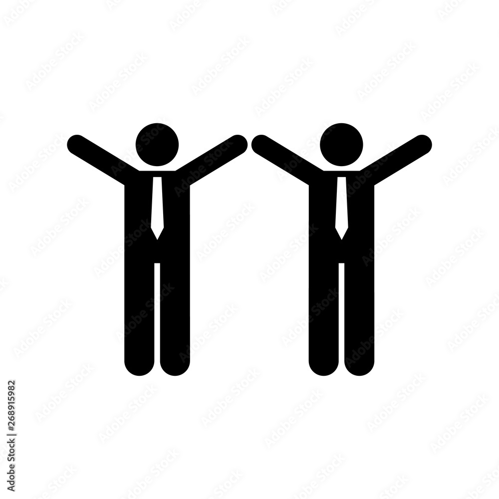 Pictogram of job, happy, mans icon Pictogram of job, happy, mans icon