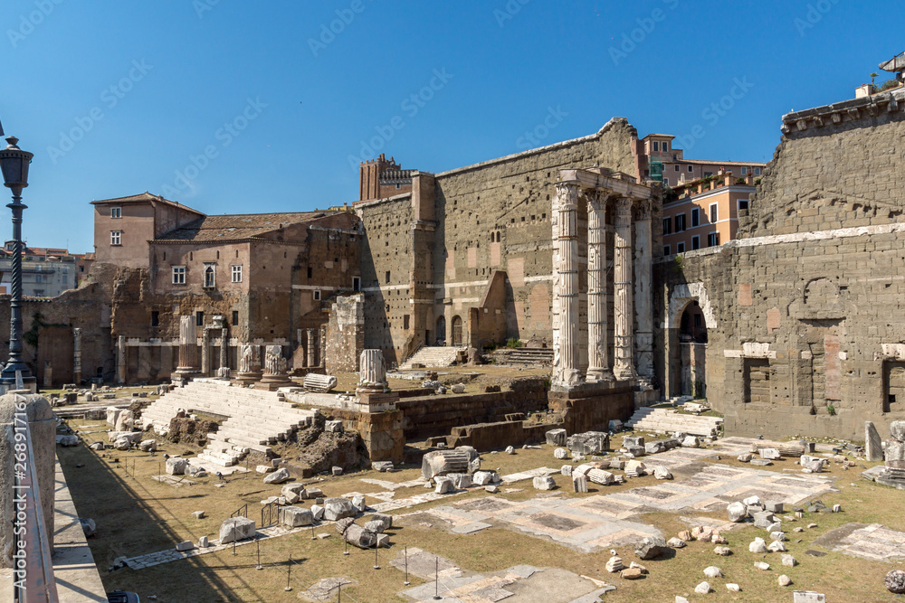 ROME, ITALY - JUNE 23, 2017: Amazing view of Forum of Nerva in city of Rome, Italy