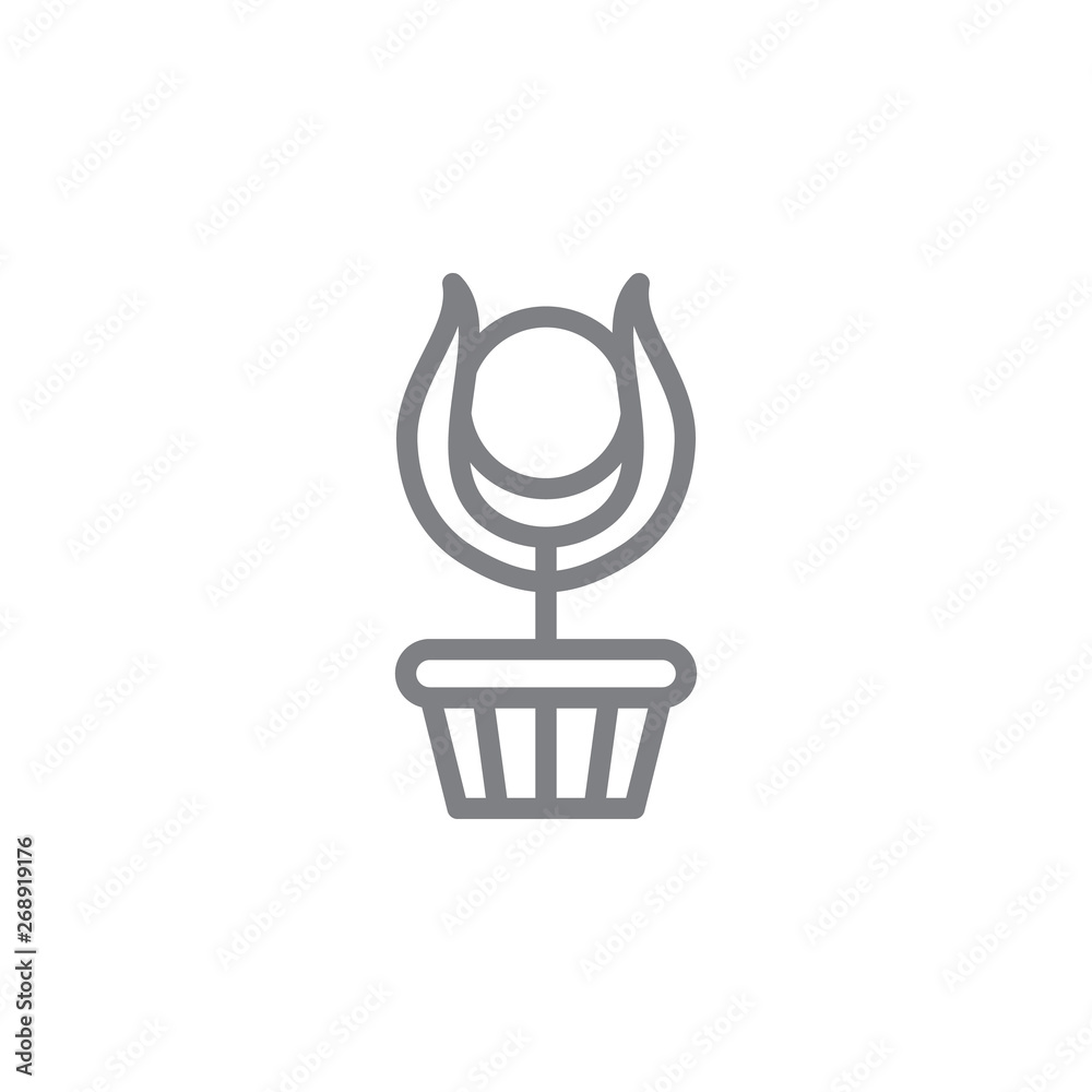 Hathor icon. Element of myphology icon. Thin line icon for website design and development, app development. Premium icon
