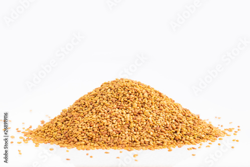 Organic seeds of alfalfa - Medicago sativa