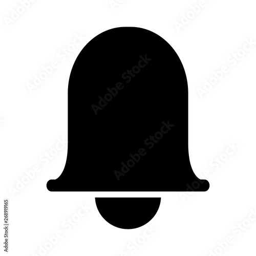 bell silhouette icon black and white
