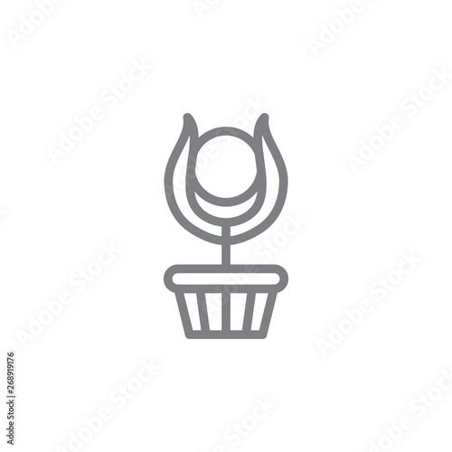 Hathor icon. Element of myphology icon. Thin line icon for website design and development, app development. Premium icon
