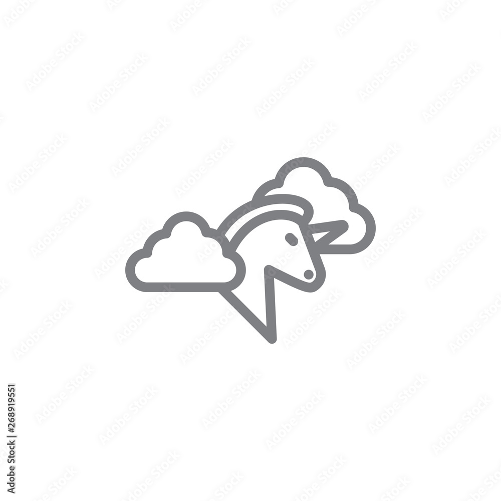 unicorn icon. Element of myphology icon. Thin line icon for website design and development, app development. Premium icon unicorn icon. Element of myphology icon. Thin line icon for website design and development, app development. Premium icon