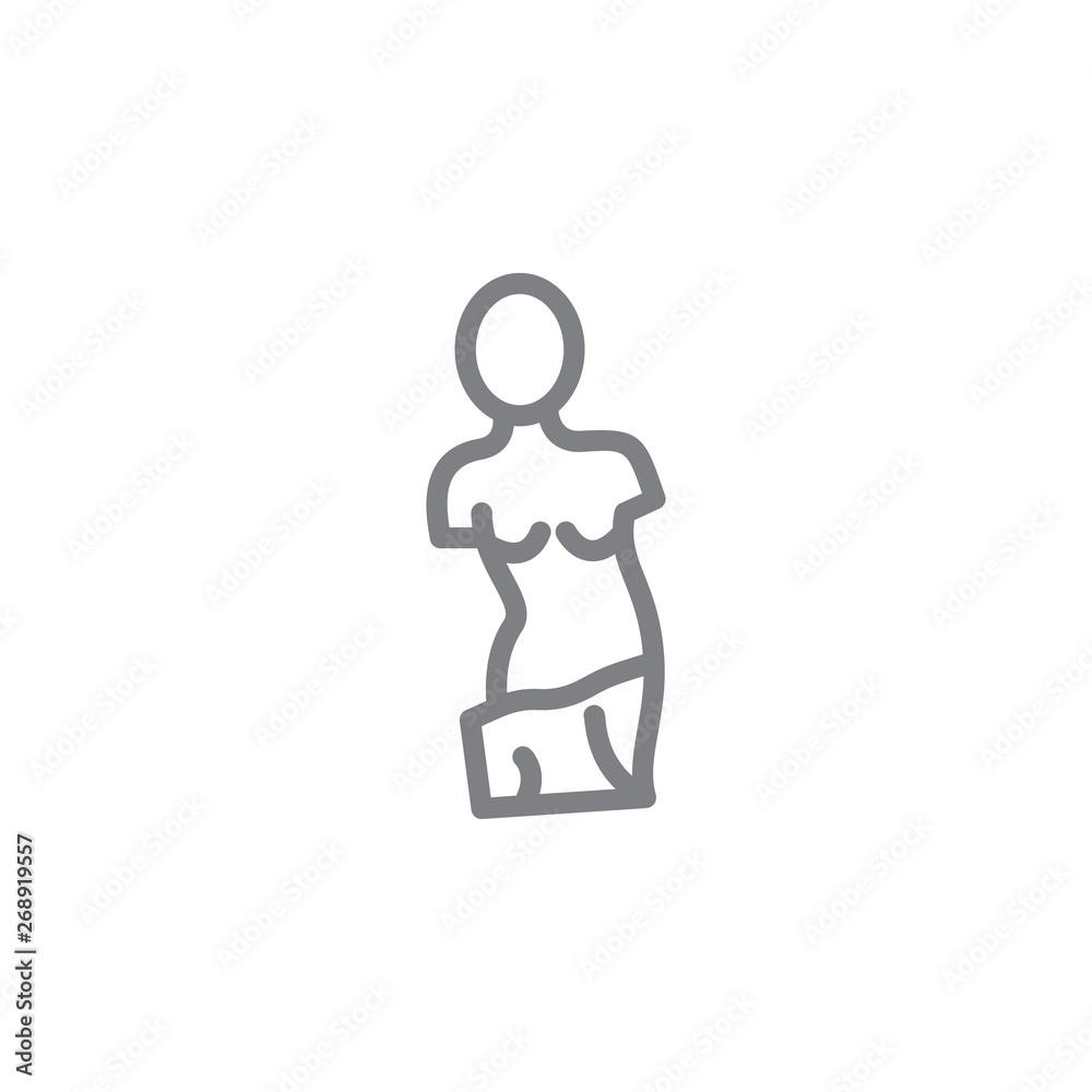 Venus de milo icon. Element of myphology icon. Thin line icon for website design and development, app development. Premium icon Venus de milo icon. Element of myphology icon. Thin line icon for website design and development, app development. Premium icon
