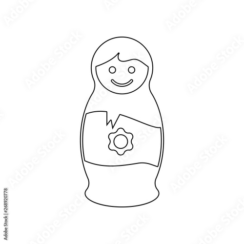 nesting doll icon. Element of Russia for mobile concept and web apps icon. Outline, thin line icon for website design and development, app development