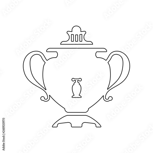 samovar icon. Element of Russia for mobile concept and web apps icon. Outline, thin line icon for website design and development, app development