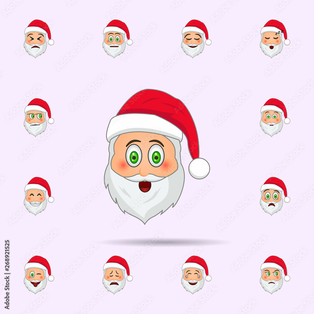 Santa Clause in concerned about emoji icon. Santa claus Emoji icons universal set for web and mobile Santa Clause in concerned about emoji icon. Santa claus Emoji icons universal set for web and mobile