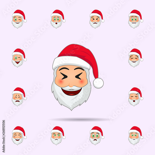 Santa Clause in mockery emoji icon. Santa claus Emoji icons universal set for web and mobile