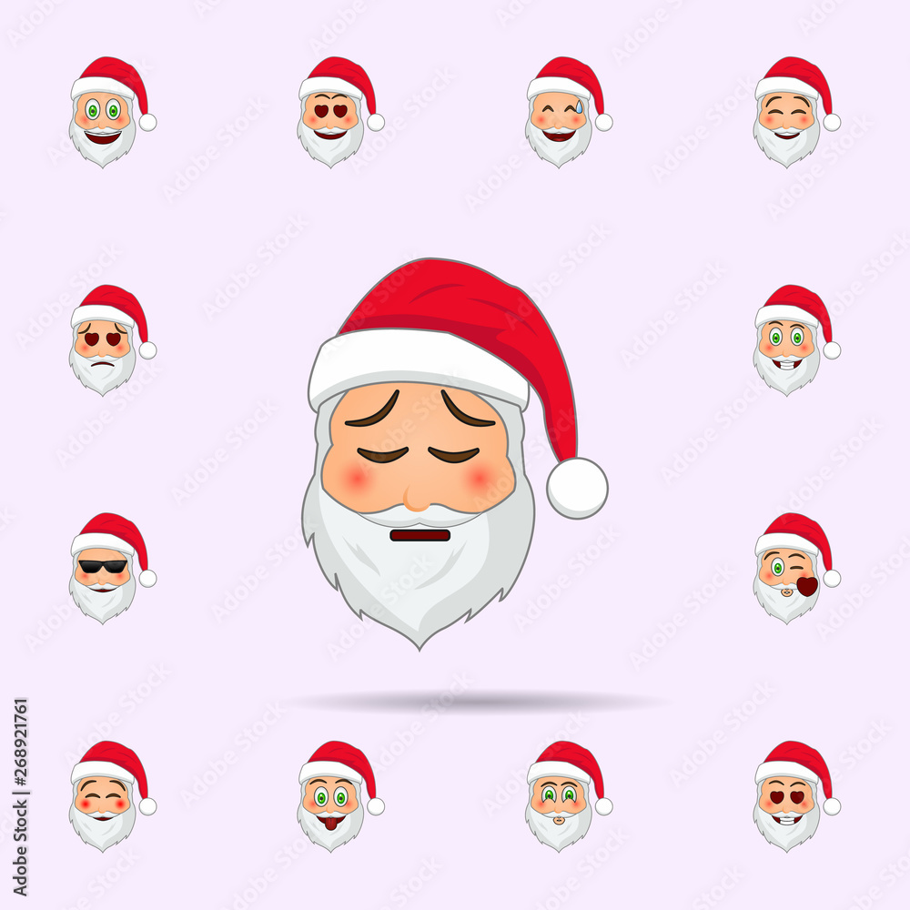 Santa Clause in Tired emoji icon. Santa claus Emoji icons universal set for web and mobile Santa Clause in Tired emoji icon. Santa claus Emoji icons universal set for web and mobile