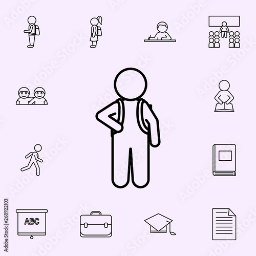 schoolboy icon. School icons universal set for web and mobile