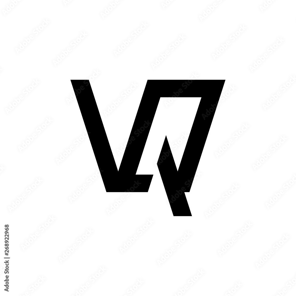 Letter VQ logo design vector