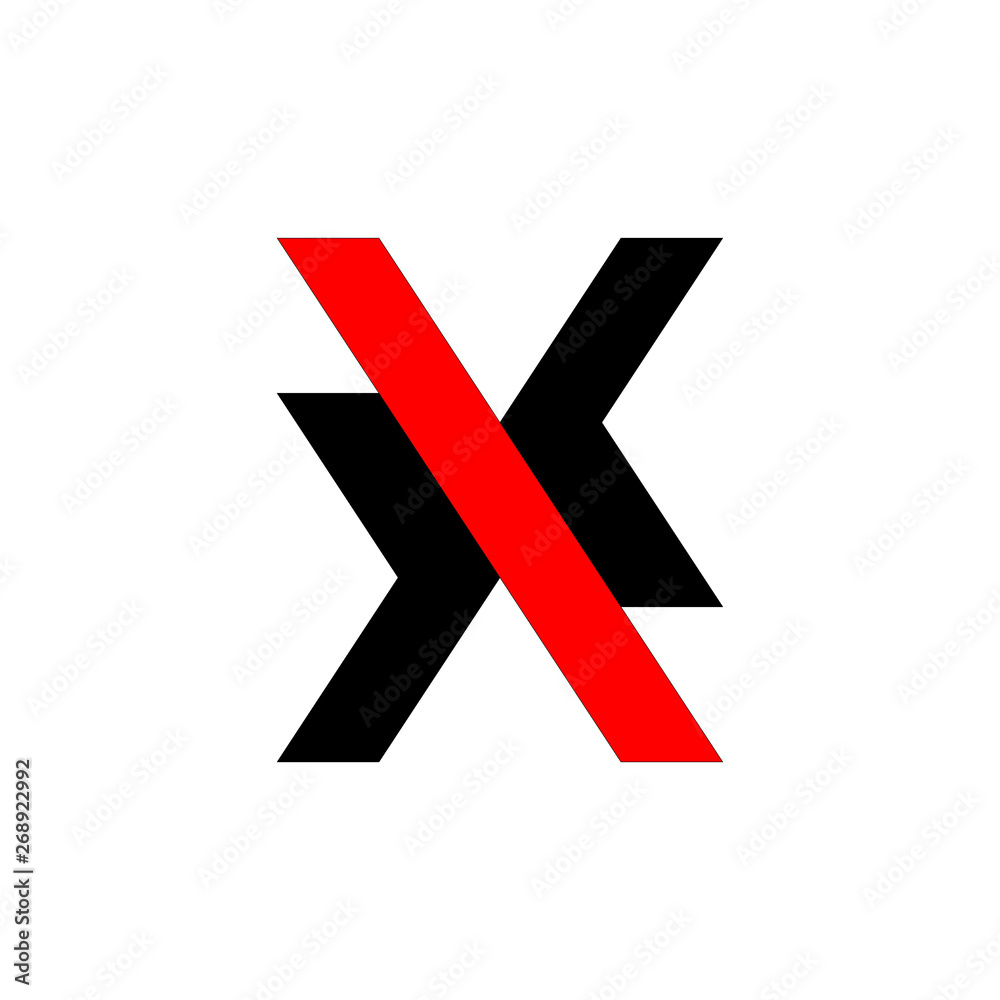 Letter X with back and forth arrow logo design Letter X with back and forth arrow logo design