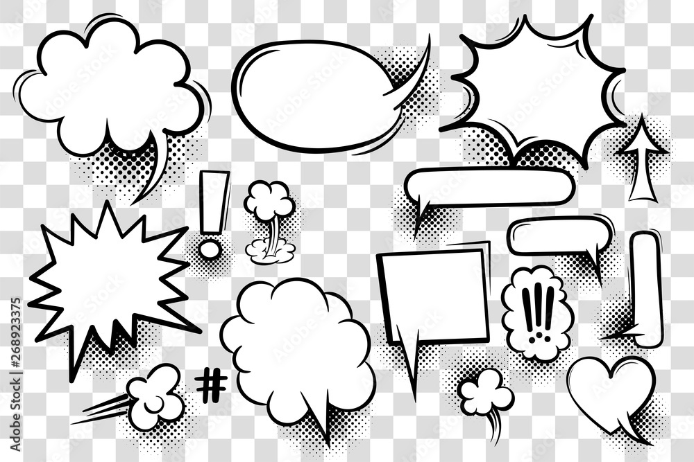 Comic book text speech bubble