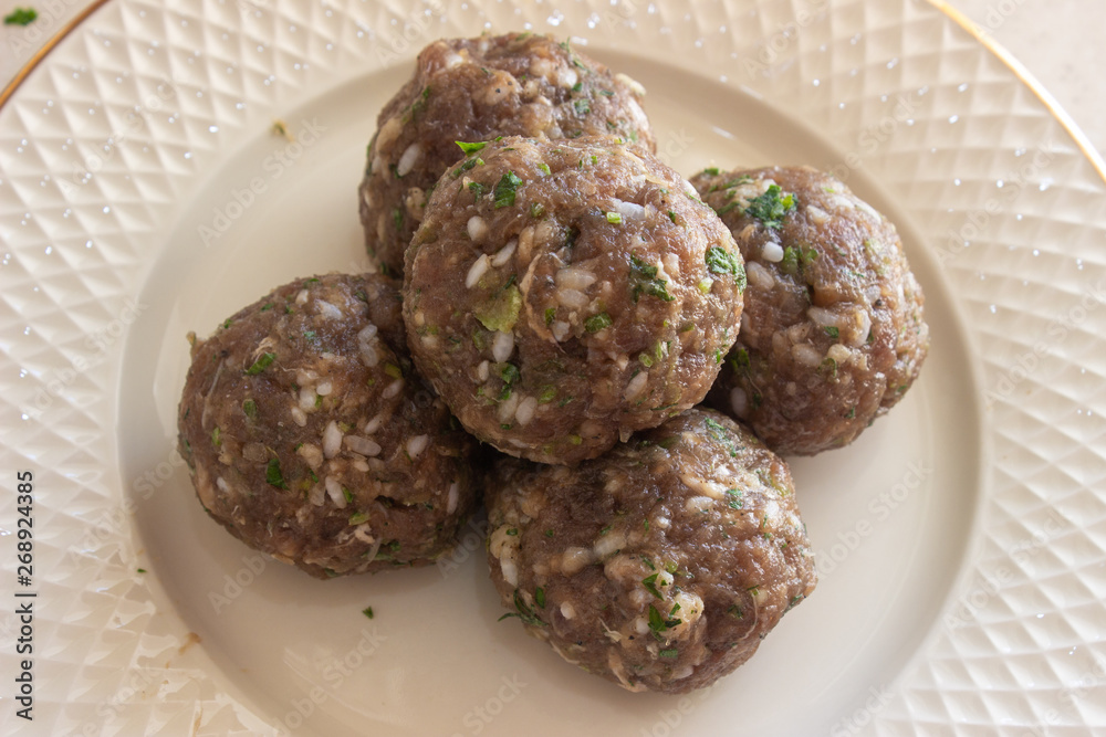 Meat meatballs on a plate. Meat meatballs on a white plate. Meat balls on a white background Meat meatballs on a plate. Meat meatballs on a white plate. Meat balls on a white background