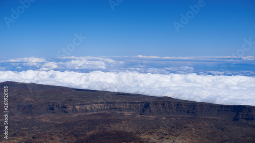 View from the top of the Teide mountain on Tenerife  Spain
