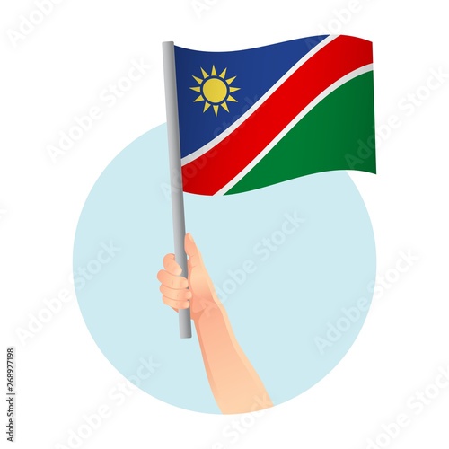 Namibia flag in hand icon © Visual Content